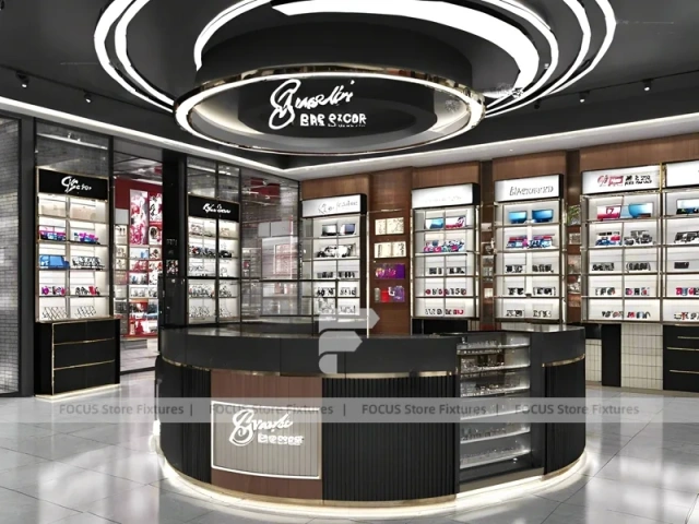 Statement Black Vision Flagship Interior with Premium Wall Bays