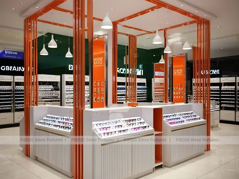 Statement Teal Vision Retail Showcase with Orange Feature Pavilion