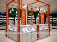 Statement Teal Vision Retail Showcase with Orange Feature Pavilion