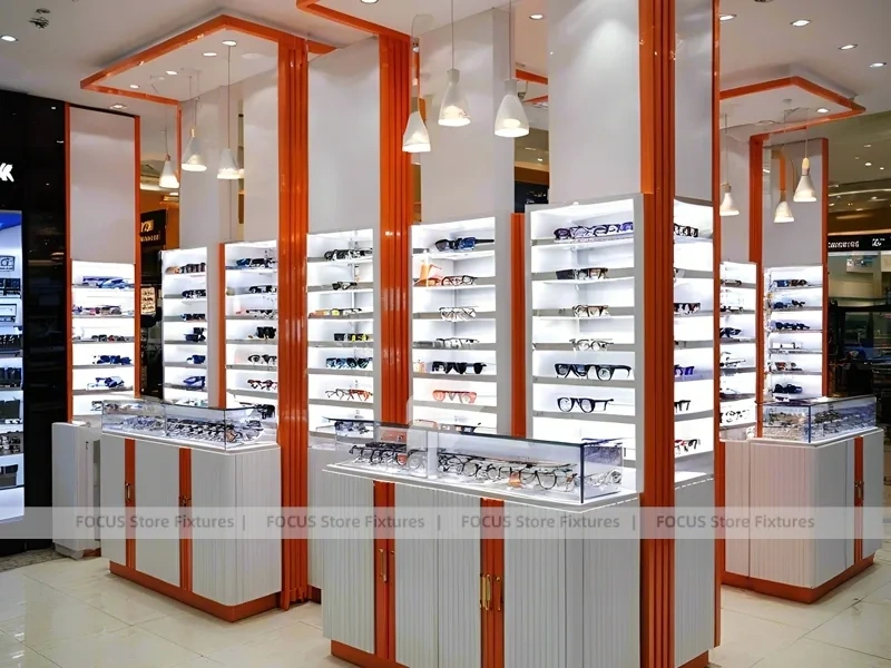 Statement Teal Vision Retail Showcase with Orange Feature Pavilion