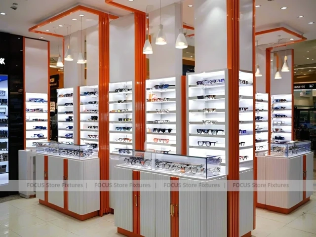 Statement Teal Vision Retail Showcase with Orange Feature Pavilion