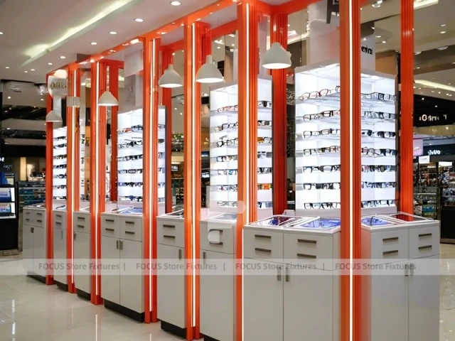 Statement Teal Vision Retail Showcase with Orange Feature Pavilion