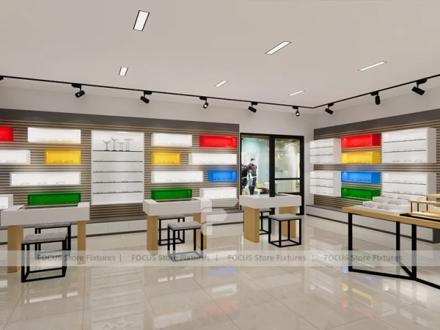 Storefront Concept Eyewear Store Concept with Consultation Island Lounge