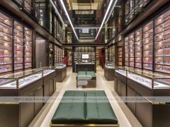 Urban Steel Eyewear Urban Showroom with Double-Height Display Grid