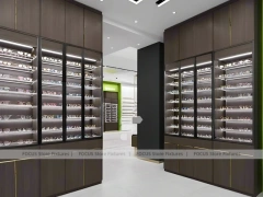 Urban Steel Optical Loft Gallery with Double-Height Display Grid