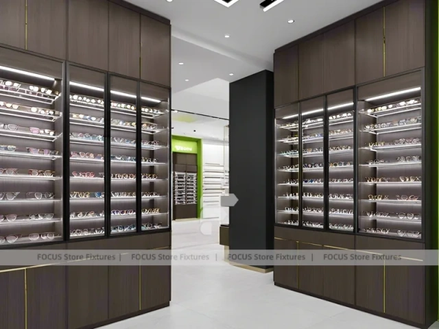 Urban Steel Optical Loft Gallery with Double-Height Display Grid