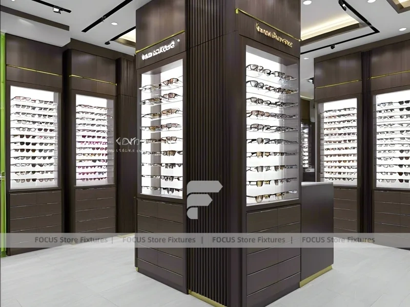 Urban Steel Optical Loft Gallery with Double-Height Display Grid