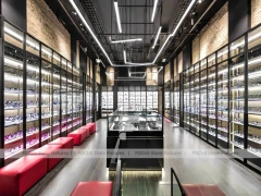 Urban Steel Vision Display Loft with Double-Height Display Grid