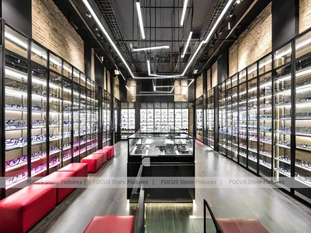 Urban Steel Vision Display Loft with Double-Height Display Grid