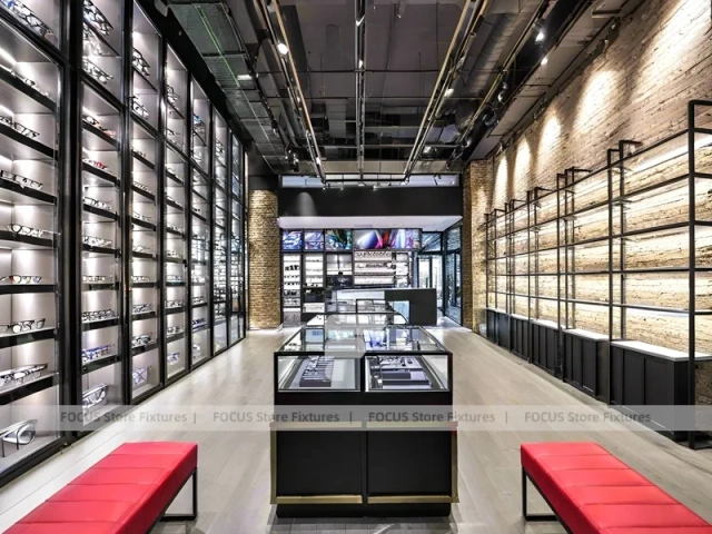 Urban Steel Vision Display Loft with Double-Height Display Grid