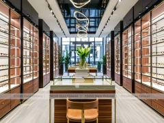 Warm Bronze Eyewear Boutique Hall with Boutique Reception Zone