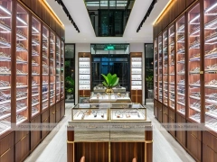 Warm Bronze Eyewear Boutique Hall with Boutique Reception Zone