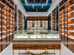 Warm Bronze Vision Retail Passage with Boutique Reception Zone