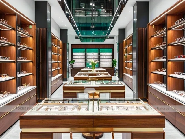 Warm Bronze Vision Retail Passage with Boutique Reception Zone