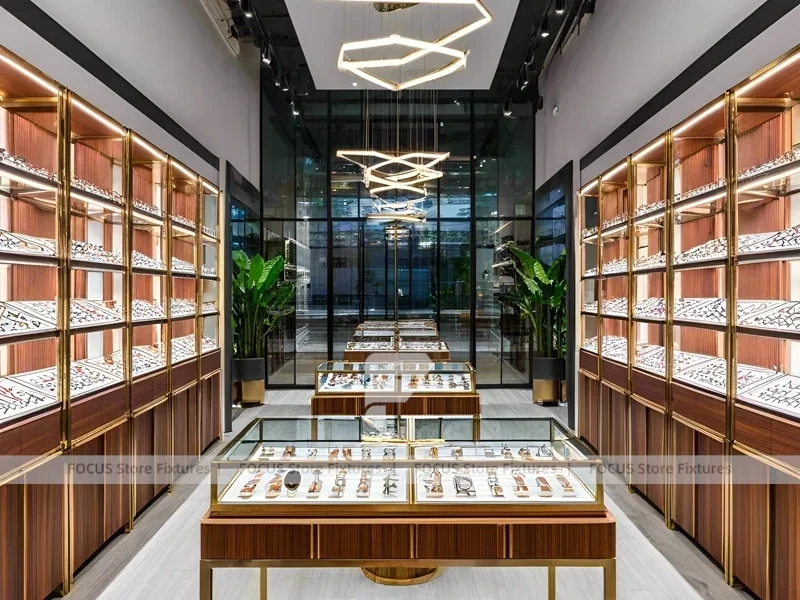 Warm Bronze Vision Retail Passage with Boutique Reception Zone