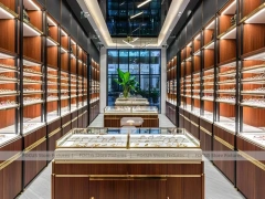 Warm Bronze Vision Retail Passage with Boutique Reception Zone