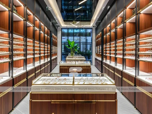 Warm Bronze Vision Retail Passage with Boutique Reception Zone