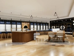 Warm Concept Eyewear Store Concept with Glass Shopfront Entry