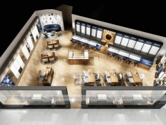 Warm Concept Eyewear Store Concept with Glass Shopfront Entry