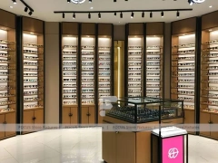 Woodgrain Optical Corridor Gallery for Premium Eyewear Boutique