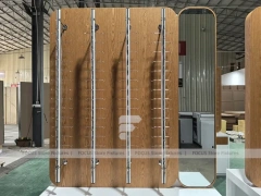 Woodgrain Optical Fixture System with Reception Counter