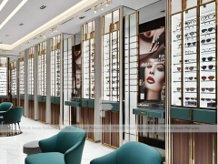Woodgrain Optical Statement Boutique with Consultation Corner Seating