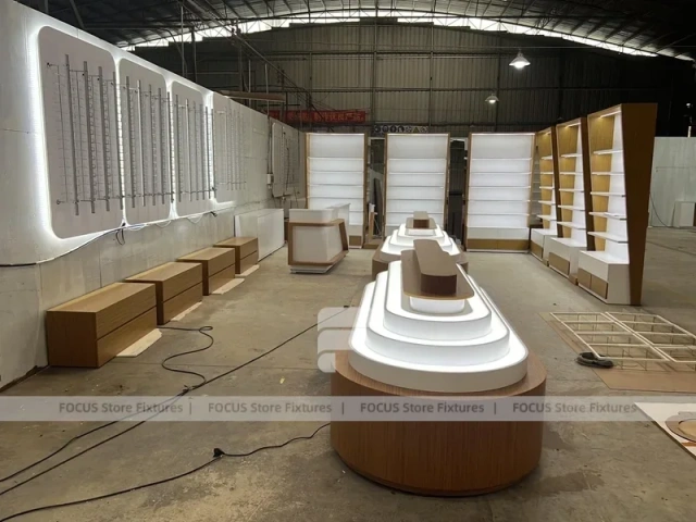 Workshop Display System Vision Retail Mockup for Premium Eyewear Boutique