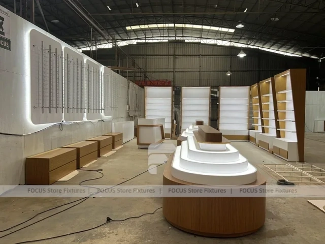 Workshop Display System Vision Retail Mockup for Premium Eyewear Boutique