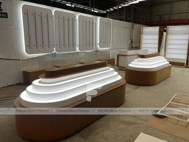 Workshop Display System Vision Retail Mockup for Premium Eyewear Boutique