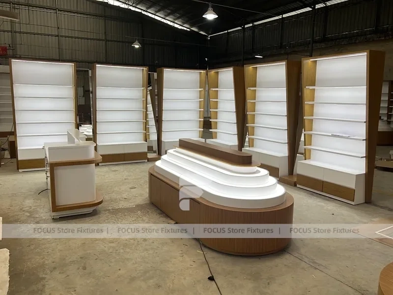 Workshop Display System Vision Retail Mockup for Premium Eyewear Boutique