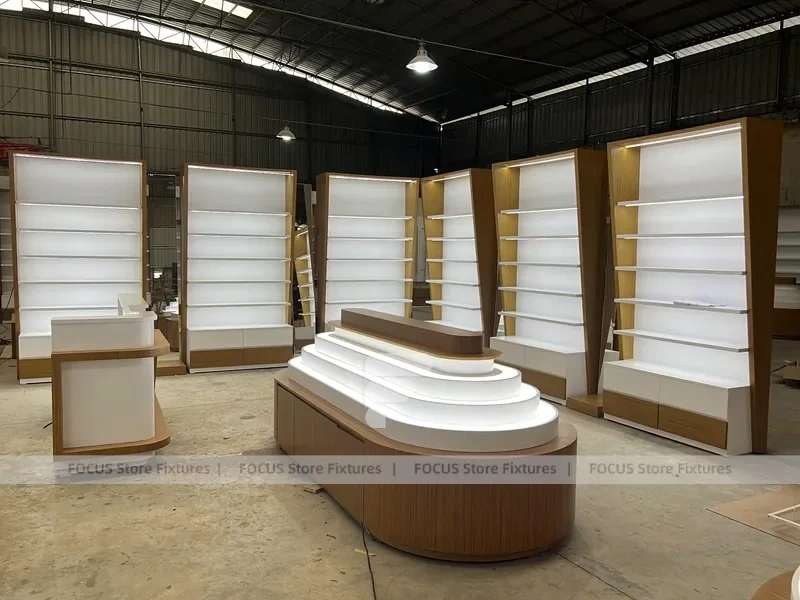 Workshop Display System Vision Retail Mockup for Premium Eyewear Boutique