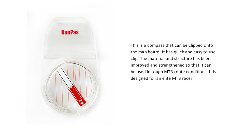 MTBO compass/ map board clip compass/ MTBO map board compass