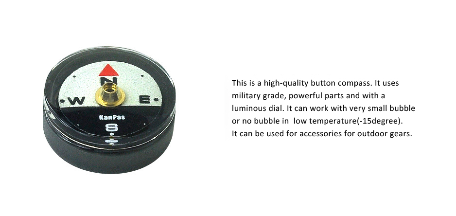 KANPAS luminous button compass capsule with no bubble in low temperature