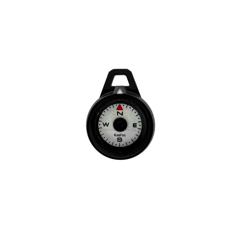 KanPas Luminous EDC Compass with zipper pull ring #EDC-18
