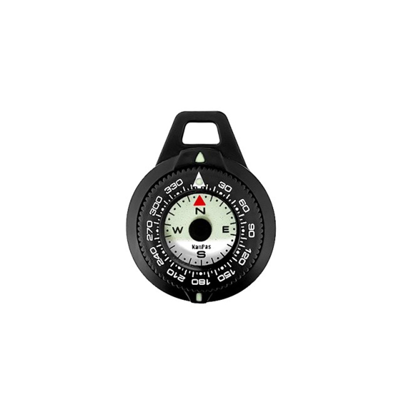 KanPas Luminous EDC Compass with zipper pull ring and lanyard # K-18