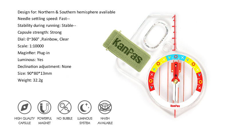 Compass Bulk Medium North Outdoor Orienteering Thumb Compass Ma