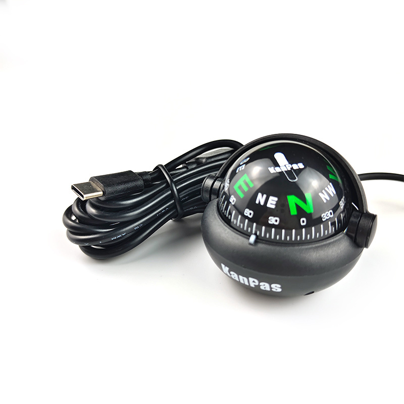 KanPas Vehical dashboard ball compass with LED Light    #V-40-L