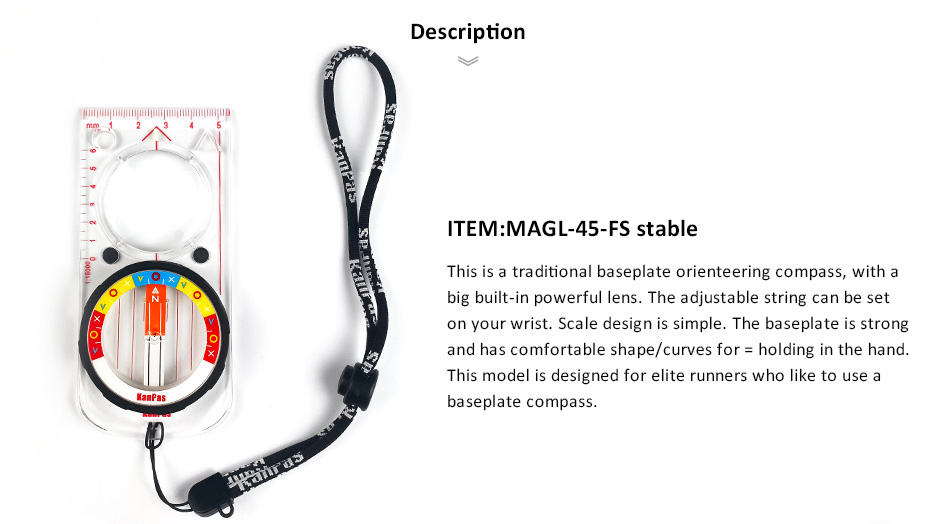 Athlete using a Kanpas thumb compass during a forest orienteering event.