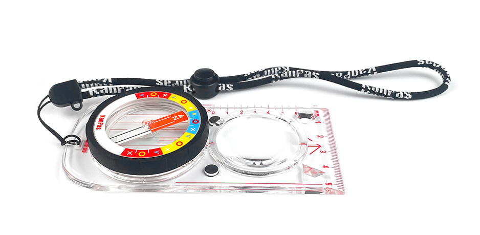 Elite level orienteering compass featuring a stable and fast magnetic needle.
