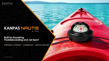 KanPas kayak compass with luminous compass card / Nautis V-55K