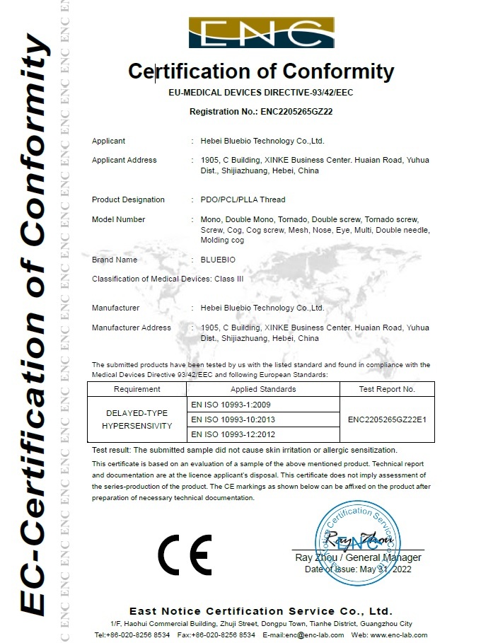 Sharp Needle Medical Face Skin Tightening Wrinkle 26g - 30g Pdo Thread Lifting Screw Pdo Thread Lift