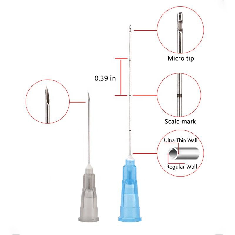 Beauty Personal Care Cannula Needle 18G 22G 25G 27G Stainless Steel fine syringe Blunt Tip Micro Cannula for Dermal Filler