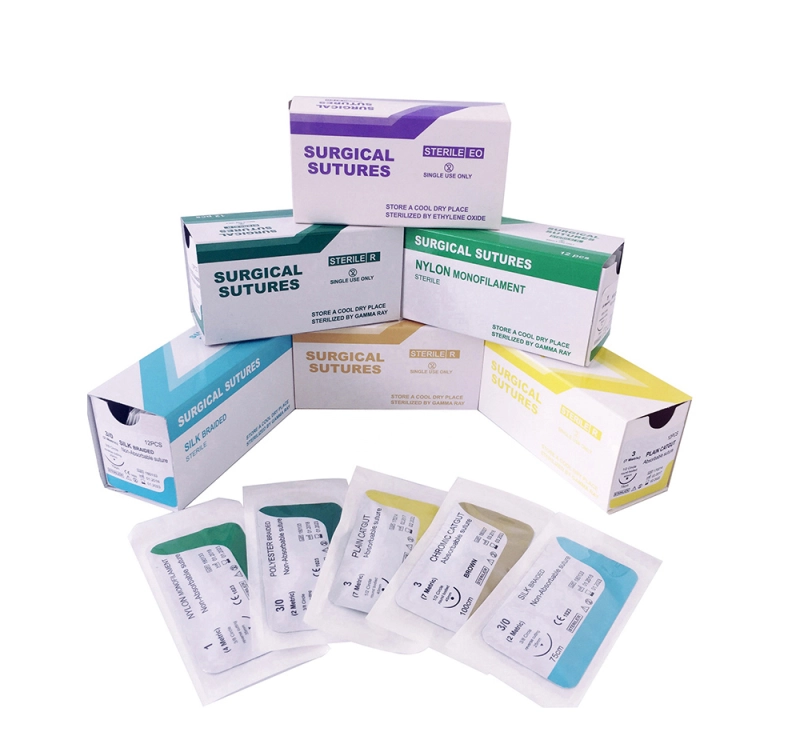 Medical Disposable Surgical Polyglactin 910 /Vicryl / PGA / PDO / silk / nylon / Chromic catgut Polypropylene Surgical Suture