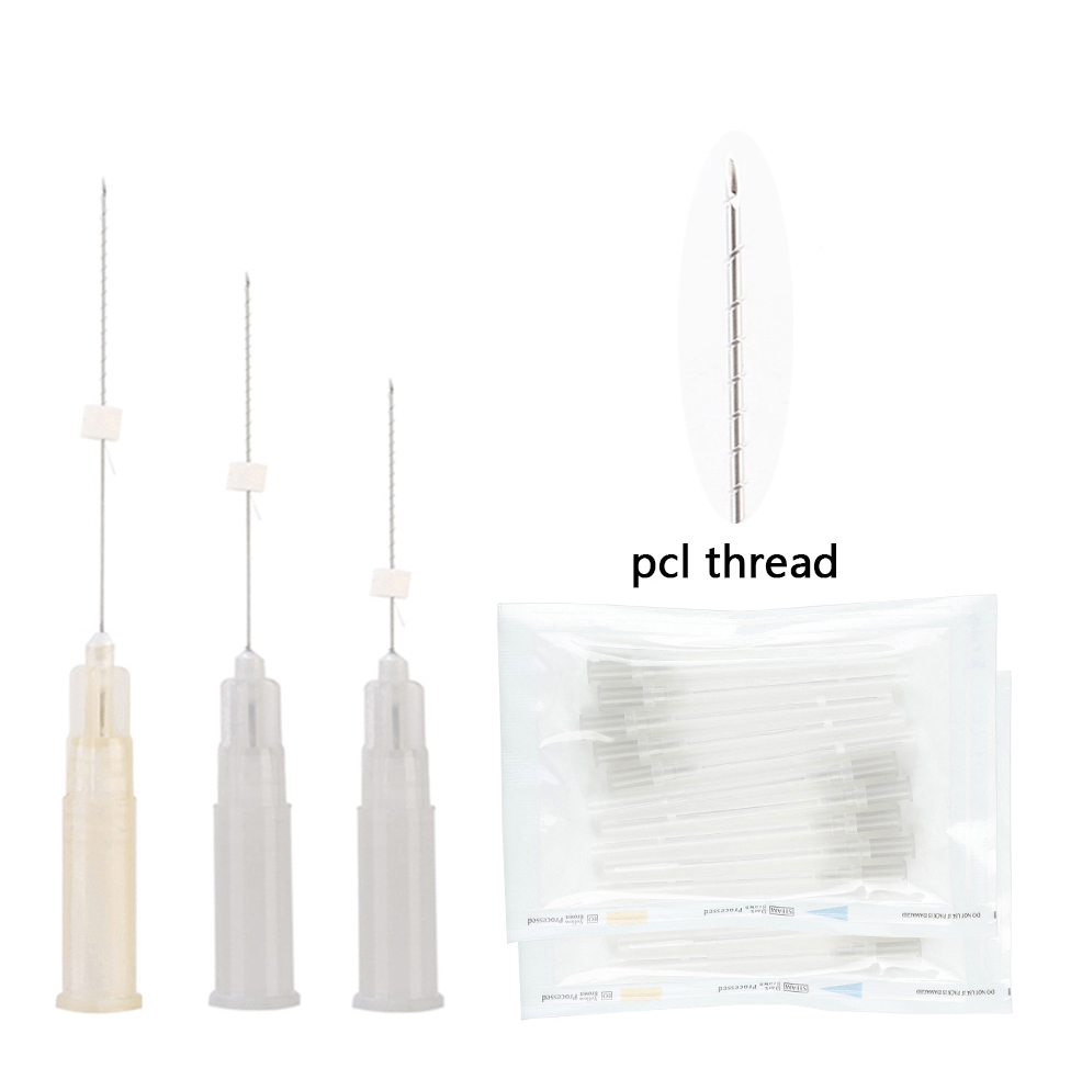 20pcs Pcl threads 26G 27G 29G 30G facial skin tightening Sharp needle Mono Screw thread lift