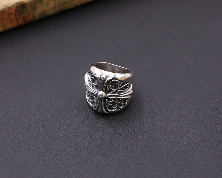 925 sterling silver handmade vintage band rings American Europe antique silver designer thick rings for men women crosses band rings gifts