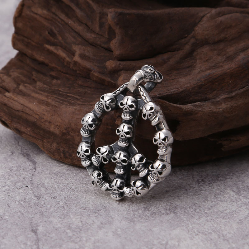 Skull Pendant Necklaces 925 Sterling Silver Ball chain Vintage Gothic Punk Hip-hop Fashion Timeless Jewelry Accessories Gifts For Men Women 45 50 55 60 65 cm