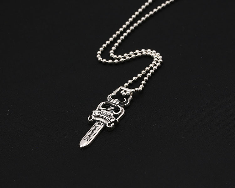 925 sterling silver sword dagger pendants handmade vintage necklaces antique silver designer punk style luxury jewelry