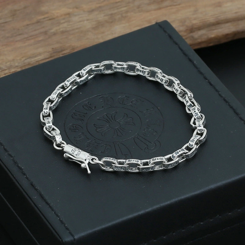 925 sterling silver paper chain bracelets American European antique designer crosses luxury jewelry accessories