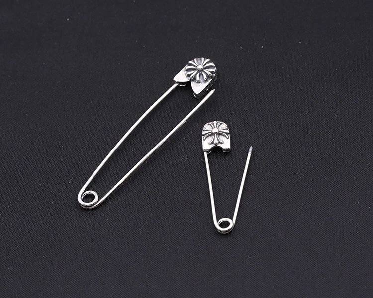 925 sterling silver handmade crosses brooches American European antique silver designer jewelry vintage punk style fashion accessories for men and women