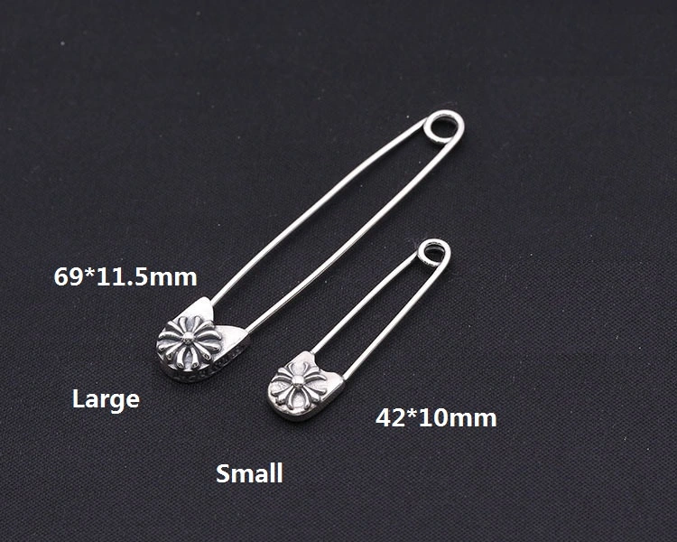 925 sterling silver handmade crosses brooches American European antique silver designer jewelry vintage punk style fashion accessories for men and women